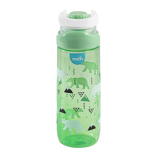 The Moon Brand Kids Water Bottle Portable 735ml for Indoor & Outdoor Activities: TravelPicnicsHikingschoolsports Spill ProofBreak ResistantBPA Free Dishwasher Safe, OdorFree ??Green