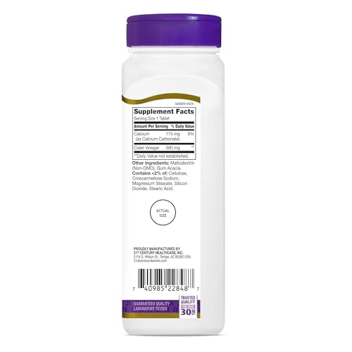 21st Century Apple Cider Vinegar 300 Mg - 250 Tablets
