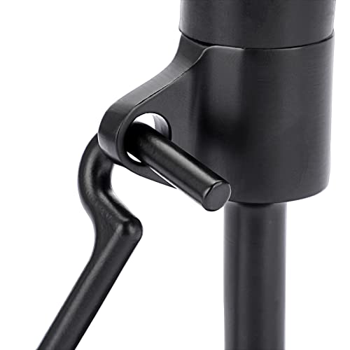 Sumnacon Sturdy Door Stopper with Hook - Stainless Steel Modern Door Stop with Rubber Buffer, Wall Mounted Metal Doorstop with Hardware for Home Office, Black