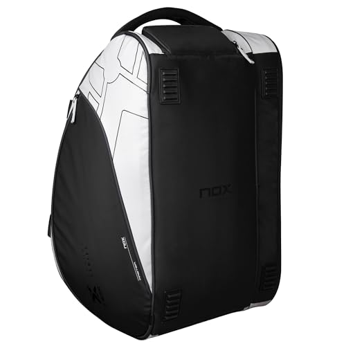 NOX Luxury Master Series, Versatile and Functional Racket Bag with Attractive Design with Many Compartments ??White with Black.
