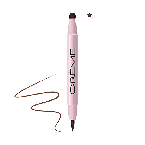 The CrÃ¨me Shop 2-in-1 Liquid Pen Eyeliner & Freckle Stamp. Long-wear. Waterproof, Smudge Proof, Transfer Proof. Made in Korea. -Star Brown