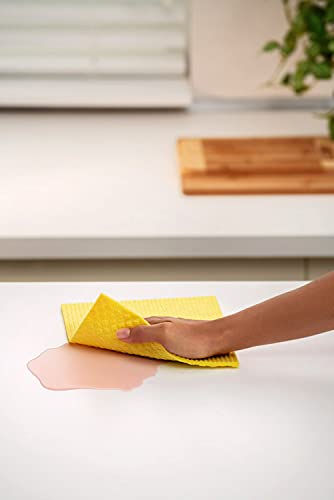Scotch-Brite Multi-Purpose Sponge Cloth - Natural Green color, 5 units/pack | Quickly soaks up any liquid | Wipes like a cloth, absorbs like a sponge | Kitchen cloth | Cleaning cloth | Sponge cloth