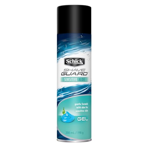 Schick Shave Guard Sensitive Skin Shaving Gel- With Aloe Vera-Gentle Formula-Soothing Shave With No Irritation-Gentle Razor Glide-Hydrates, Protects And Refreshes Skin-200Ml