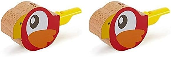 Hape Bird Whistle For Kids, Wooden Noisemaker for Kids Party, Ages 18M+ - 10.4 centimÃ¨tres (Pack of 2) Bird-Call Whistle