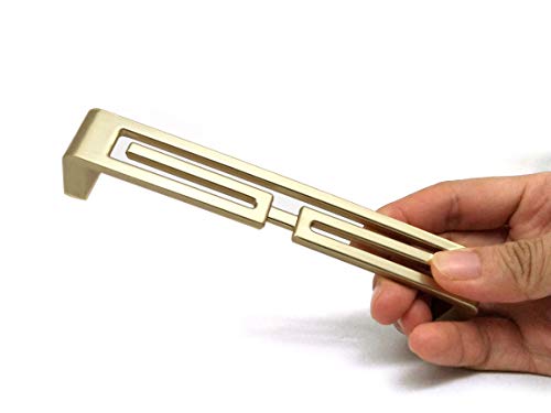 Mou 4 Pcs of Chinese Cabinet Hardware Handles, Drawer Pulls, Closet Handles Stylish Golden Copper Handles Double-Hole Handle