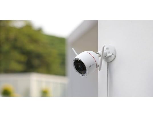 EZVIZ H3c Security Camera, 3MP 2K Outdoor WiFi Camera CCTV for Home with Color Night Vision, AI Human Shape Detection, Active Defense, Weatherproof, Two Way Talk, Customizable Voice, Works with Alexa
