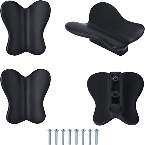 SYOSI Cabinet Knobs, Drawer Dresser Knobs, Pulls Animal Cabinet Hardware Zinc Alloy Handles Furniture Cupboard Wardrobe Door Handle Butterfly 4 Pcs (Black)