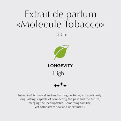 Preparfumer From France Molecule Tobacco Perfumes for Women 30ml - Citrus Woody Amber Scent - Luxury Fragrance with Mandarin & Bergamot - Long Lasting Perfume With Saffron Notes - Gifts for Women