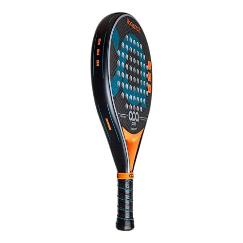 Aca Padel Roqueta 2 (Blue) Face Material Fiberglass, Round Shape, Carbon Frame, Facial Finish Sand, Soft Blackeva Rubber.