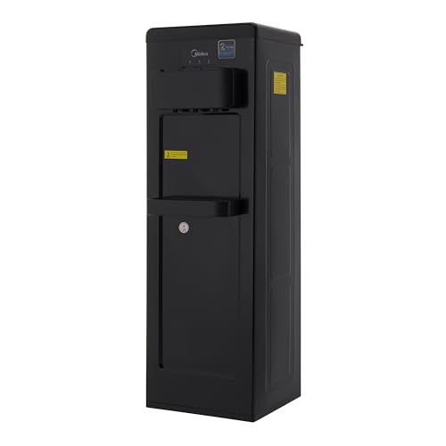 Midea Water Dispenser, Top Loading, 3-taps Equipped with Hot Cold And Ambient Temperature, Floor Standing, Child Safety Lock for Faucet, Best Home, Office & Pantry, Black, YL1917SAE-BK