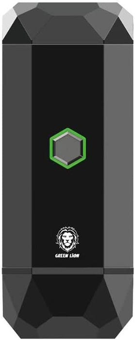 Green Lion Smart Bakhour Rechargeable Electric Car Incense Burner, USB-C Portable Mini Burner, Aluminum Alloy Design, Strong Power for Fast Burning, Long-Lasting Fragrance - Green