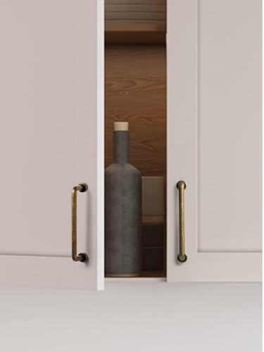 Antique Brass Cabinet Bar Pulls 3.78" Hole Center 5 Pack Classic Vintage Retro Drawer Handles Kitchen Cupboard Bathroom Dresser Cabinet Hardware