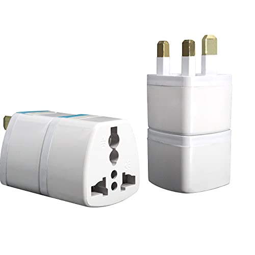 SKY-TOUCH 3 Pieces Universal travel Plug Adapter, AU, UK, EU to US AC Power Plugs Adapter, 3 Pin Travel Wall Plug Converter