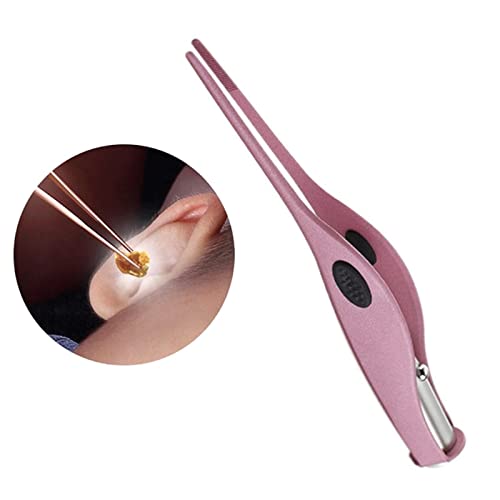 XZEIT Ear Spoon, LED Light Ear Wax Removal Tools Fish Shape Stainless Steel Earpick Spoon Digger Tweezers Luminous Earwax Cleaner