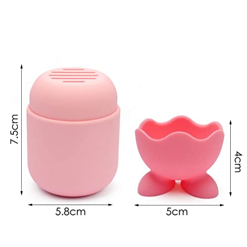 SYOSI Pink Silicone Makeup Sponge Holder & Drying Case, 2 Pack Beauty Storage for Women & Girls, Perfect for Organizing Makeup Tools