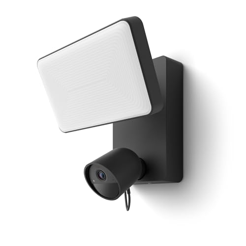 Philips Hue Secure Floodlight with Integrated Smart 1080p Home Security Camera, Black, for Outdoor Use, Easy to Install, Two-Way Talk, Works with the Security Center in the App