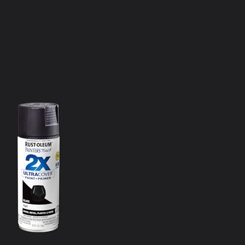 Rust-OlEUm 249127 Painter'S Touch 2X Ultra Cover Spray Paint, 12 Oz, Flat Black