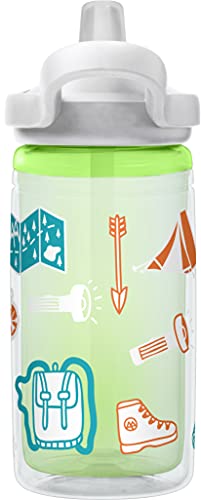 Camelbak Eddy+ Kids .4L Bottle, Insulated, Adventure Map, 2283101040, Eddy+ Kids Insulated 14Oz, Adventure Map, L