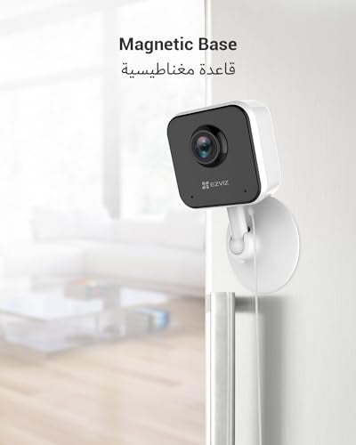 EZVIZ H1C CCTV Camera for Home, 1080p WiFi Security Camera, Baby Monitor Mini Camera with Night Vision, Two Way Talk, Sleep Mode, Sounds Alert, Magnetic Base, Motion Detection, Supports MicroSD Card