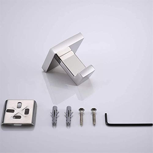 Nolimas Polished Chrome Towel Coat Hooks SUS304 Stainless Steel Bathroom Bathroom Hardware Clothes Garage Hotel Cabinet Closet Sponges Robe Hook Wall Mounted Kitchen Heavy Duty Bath Door Hanger