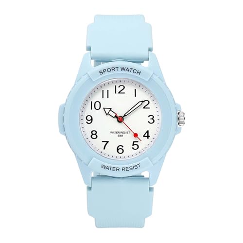Wisfunlly Kids Analog Watch for Boys Girls, Waterproof Time Teaching Watch with Night Light, Teenager Children Watches Easy to Read and Learning Time for Children 6-18