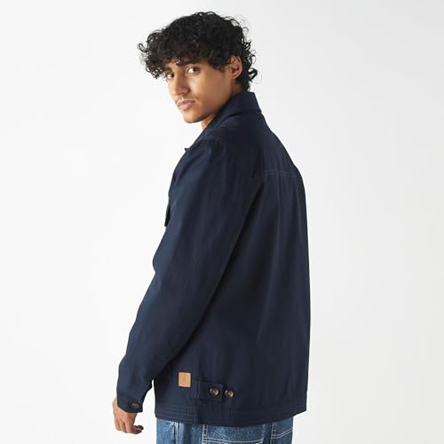 Lee Cooper Men Lee Cooper Ribbed Shacket with Long Sleeves and Pockets