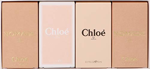 CHLOE Women's Nomade Eau De Parfum, 2 x 5 ml + Eau De Toilette Perfume, 5 ml + Eau De Parfum, 5 ml Mini Set, CHLBLW004