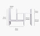 TKAS Desktop Organizer Bookshelf Office Storage Rack Adjustable Wood Display Shelf Home Decor Free Style Rotation Countertop Bookcase Office Supplies Desk Organizer Accessories (White)