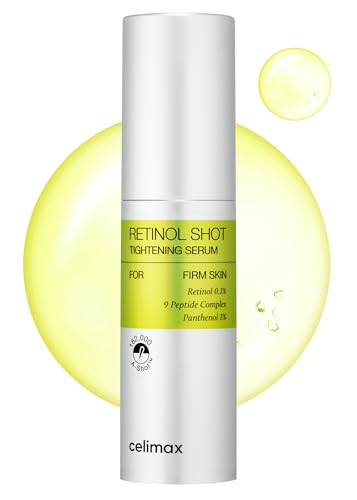 celimax The Vita A Retinol Shot Tightening Serum | with Pure Vitamin A Retinol, Peptide, Pore Minimizer, Wrinkles & Fine Lines, Firmer Skin, 30ml