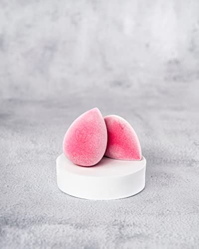 Ami Beauty Professional Makeup Sponge Set - Latex-Free, Non-Allergenic, and Odor-Free Beauty Blender, Perfect for Applying and Blending Makeup - Comes in a Beauty Blender Case (Peachy)