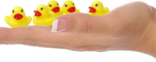 ELECDON Mini Rubber Duck, Baby Bath Toy Bath Duck Birthday Party Favors Decorations Baby Showerfor Kids Celebrate The Joy of The Children (50 Pack)