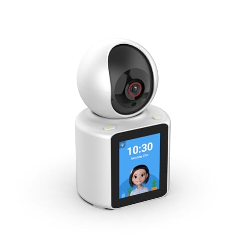 INQMEGA Security Camera for Home,1080P HD Video Pet Dog Camera with Monitor 1080P Indoor Baby/Elder/Nanny Camera with Phone App,360°Smart 2.8-inch Screen