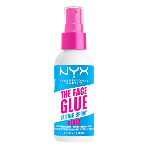 NYX Professional Makeup The Face Glue Setting Spray, Makeup Setting Spray, up to 24 hr wear, transfer resistant & waterproof, 60ml