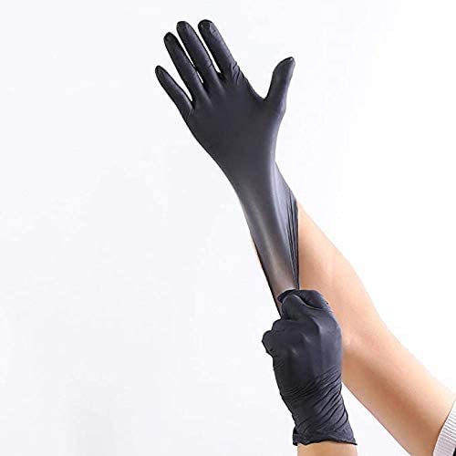 Falcon Nitrile Gloves - Black Powder Free (Small) - 100 Pieces