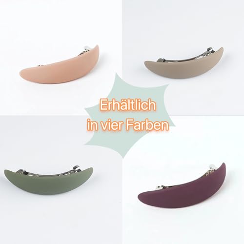 Ypkia Set of 4 Hair Clips Women's Thin Hair Medium Hair Clip Vintage Automatic Hair Clip Set for Women Girls Hair Accessories (Light Colour)