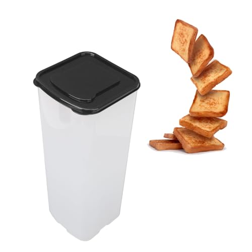 Bread Box, Plastic Bread Container with Airtight Lid, 5.1x13.6in Tall Bread Saver Bread Storage for Kitchen Counter, Bread Keeper Sandwich Bread Holder for Kitchen Counter