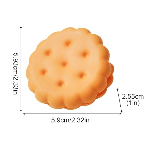 Bag Clips for Food Storage, 2 Pack Snacks Sealing Clip, Storage Gadgets, Household Food Preservation, Cookie Shaped Kitchen Accessories for Indoor Kids Adults Outdoor Travel