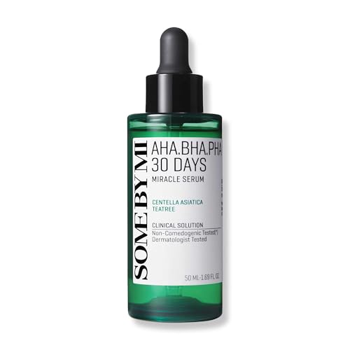Some By Mi Aha Bha Pha 30 Days Miracle Face Serum | 50ml | Made From Tea Tree Leaf Water For Sensitive Skin | Daily Facial Serum For Sebum, Blemish Care & Remove Dead Cells