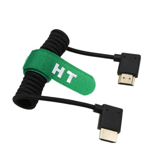 HangTon HDMI 4K 120p 8K Cable for Atomos Ninja V Portkeys FEELWORLD Monitor Sony A7Siii A7RV A7IV FX30 Canon C300 C500 Lumix S5II Nikon Camera Right Type A HDMI 2.1