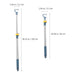 Cabilock Reach Hook, Telescopic Clothes Pole Long Reach Stick Stainless Steel Closet Pole Clothesline Pole Hooks Garment Pole for Balcony Closet Closet Shelf Blue