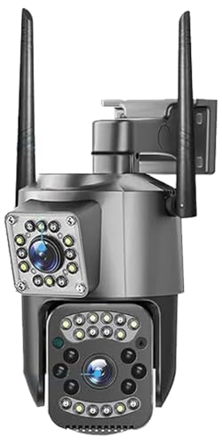 Panoramic 1080p Dual Lens Full HD Outdoor PTZ Wi-Fi Camera | Two-Way Audio |Color Light Vision | Alarm | Motion Alert | SD Card Support | 352° Pan & Tilt