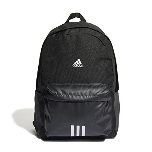 adidas Classic Badge of Sport 3-Stripes Backpack- BLACK/WHITE