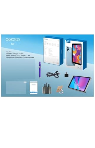 O'teeto K7 7.0 Inch Android Tablet, 8 GB RAM, 256 GB ROM, 3500 mAh Battery, Octa Core, Android 13.0, 5.0 MP Front, 8.0 MP Rear Camera, Blue