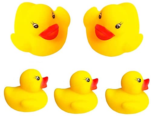 ELECDON Mini Rubber Duck, Baby Bath Toy Bath Duck Birthday Party Favors Decorations Baby Showerfor Kids Celebrate The Joy of The Children (50 Pack)