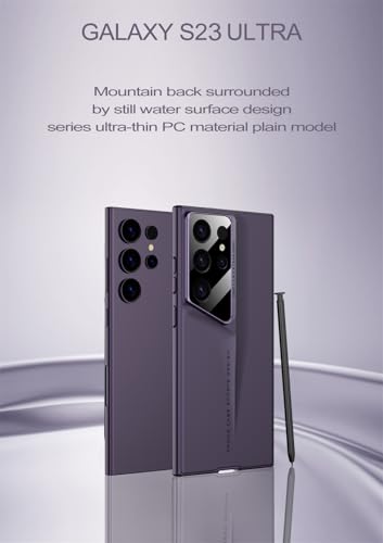 FENDOUNIU for Samsung Galaxy S23 Ultra Phone Case, Shockproof Ultra-thin Phone Case 360? Full Body Protective Cover, Hard Skin-friendly Texture Anti-fingerprint, Full Camera Protection (Purple)