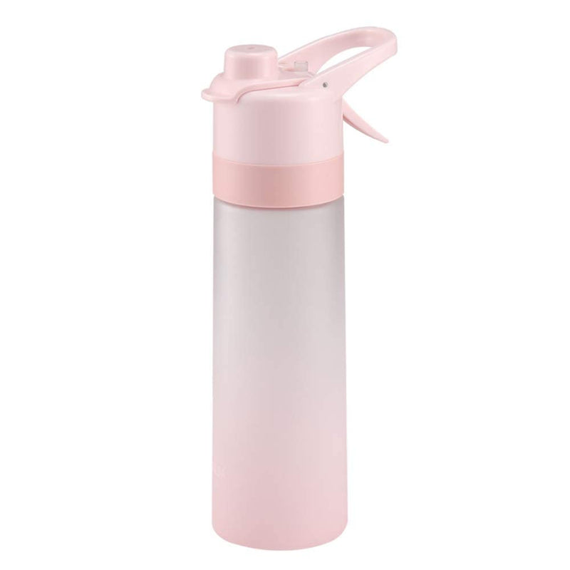 KASTWAVE Mist Spray Water Bottle, 650ml Sports Water Bottle Reusable Fitness Water Jug Multifunctional Spray Water Cup with Mist Hydration (Pink)