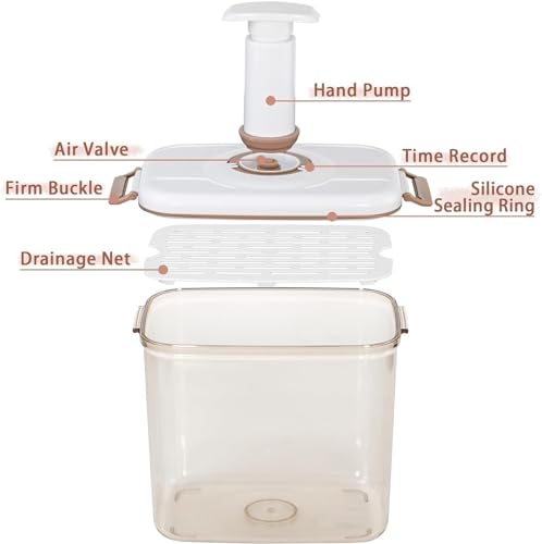 THE WHITE SHOP Bread Box for Kitchen Countertop, Airtight Loaf Bread Storage Container, Time Recording Bread Keeper with Lid, Bread Holder Bin for Homemade Bread, Bun, Bagel, Loaf (Color : B)