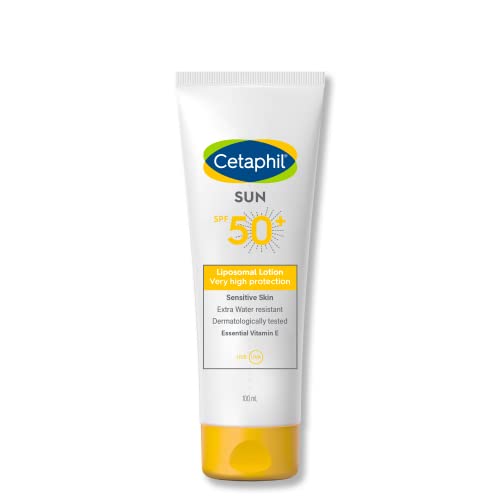 Cetaphil Sun Liposomal Lotion SPF 50+, Face & Body Moisturizer Sunscreen for Sensitive Skin, Very High Protection and Extra Water Resistent, Unscented, 50ml