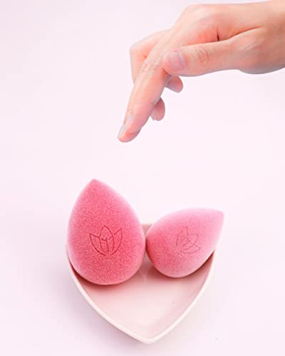 Ami Beauty Professional Makeup Sponge Set - Latex-Free, Non-Allergenic, and Odor-Free Beauty Blender, Perfect for Applying and Blending Makeup - Comes in a Beauty Blender Case (Peachy)