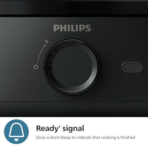 Philips Egg Cooker 3000 Series - 400W, 6 Eggs Capacity, Cooking Levels, Poached Accessory, Ready Signal, Black - HD9137/91